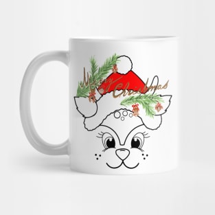 Funny Christmas Holiday Reindeer Cartoon Mug